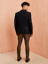 Men's Black Jodhpuri with Mehendi Green Breeches Set